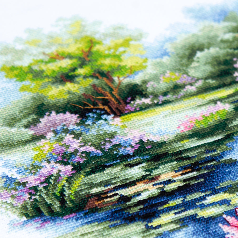 Kit de Punto de Cruz "Estanque de Nenúfares" 70-38 Magic Needle