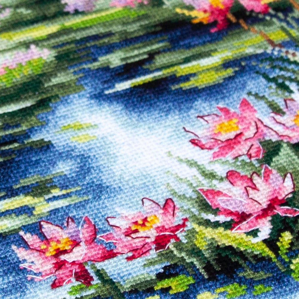 Kit de Punto de Cruz "Estanque de Nenúfares" 70-38 Magic Needle