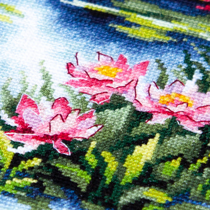 Kit de Punto de Cruz "Estanque de Nenúfares" 70-38 Magic Needle
