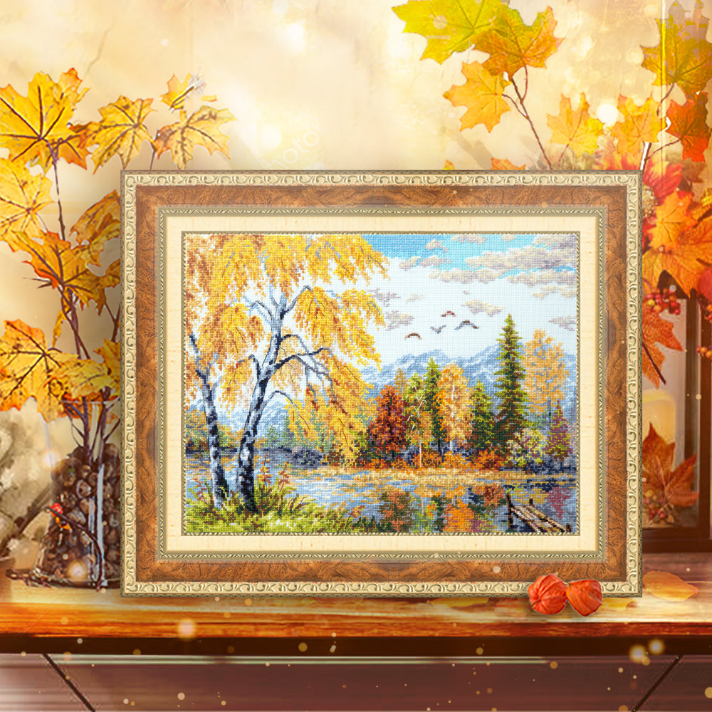 Kit de Punto de Cruz "Octubre Dorado" 70-02 Magic Needle