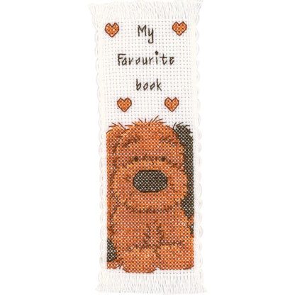 Kit punto de cruz marcapáginas Biscuit de Popcorn the Bear sobre tela Aida – Vervaco PN-0011209