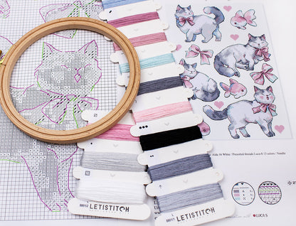 Kit de Punto de Cruz Letistitch "Pink Dreams" - L8801