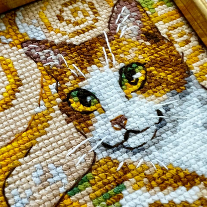 Kit de Punto de Cruz Riolis "Gato Dorado" - 2319