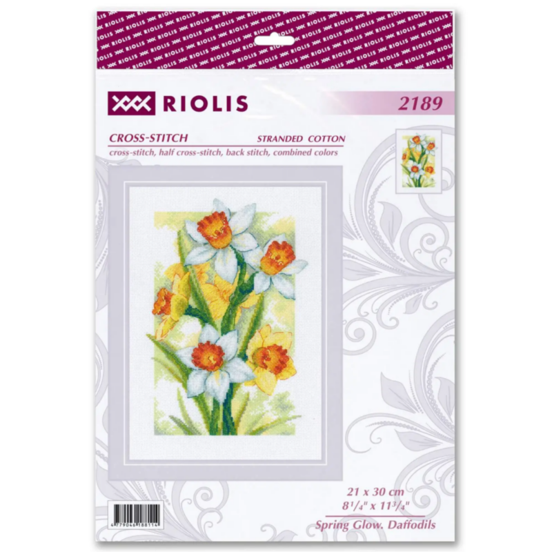 Kit de Punto de Cruz Riolis "Narcisos de Primavera" - 2189
