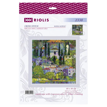 Kit de Punto de Cruz Riolis "Paisaje con Cipreses" (según G. Klimt) - 2338