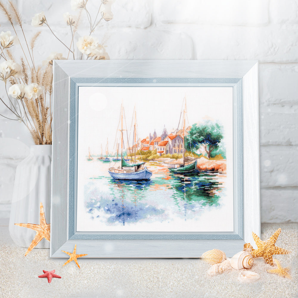 Kit de Punto de Cruz "The Quiet Harbor" 70-18 Magic Needle