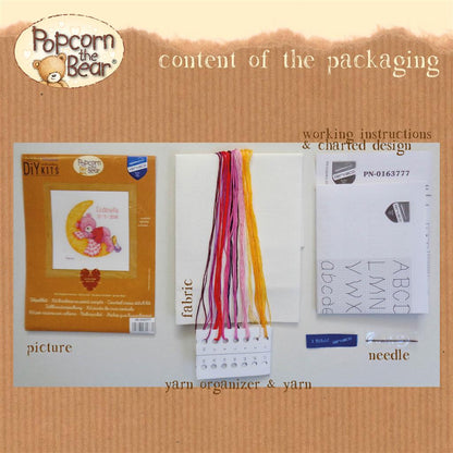 Kit de Punto de Cruz "Sampler de Nacimiento - Brie on the Moon" - Vervaco