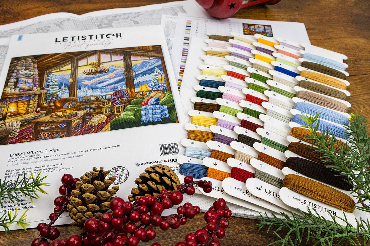 Kit de Punto de Cruz Letistitch "Winter Lodge" - L9922