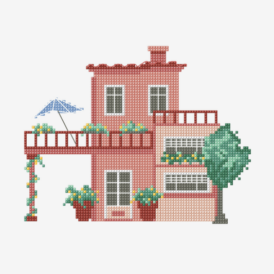 Patrón Gratis de Punto de Cruz "La Villa" - DMC