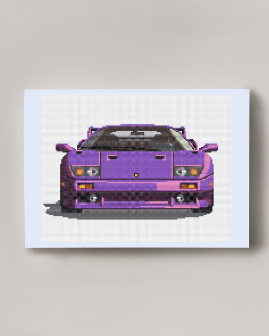 Patrón de Punto de Cruz "Lamborghini Diablo" - CrossGuidetPatterns