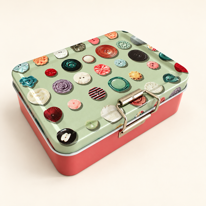 Lata Organizadora de Costura Doble Fondo 12 x 9 cm - 5 Diseños