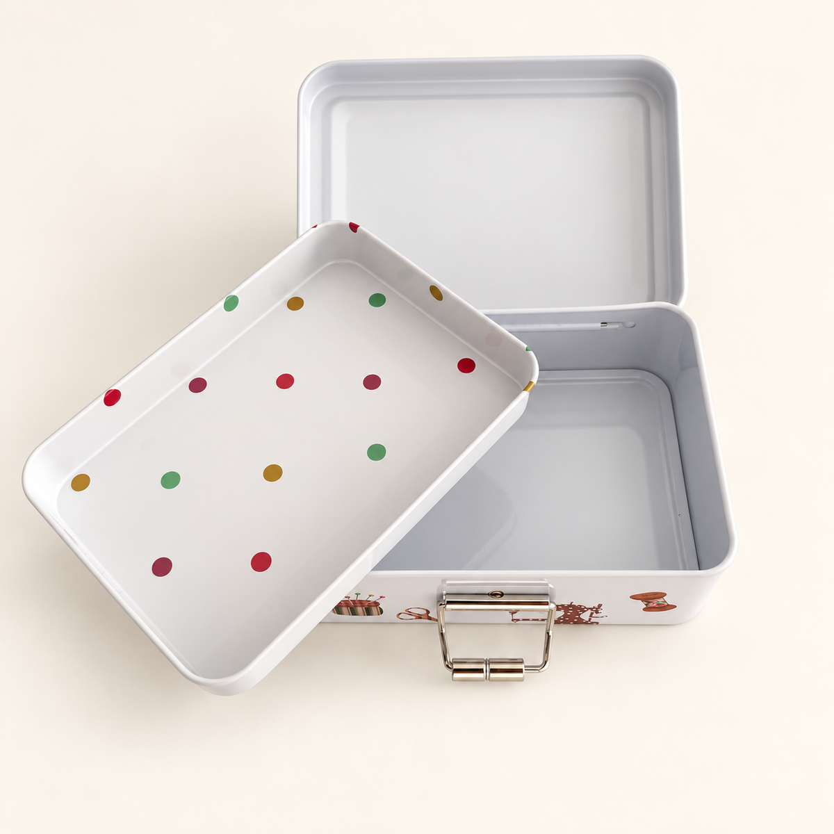 Lata Organizadora de Costura Doble Fondo 12 x 9 cm - 5 Diseños