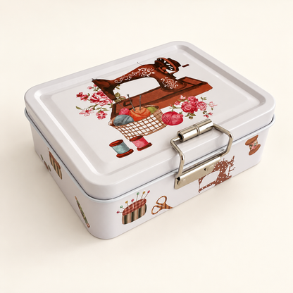 Lata Organizadora de Costura Doble Fondo 12 x 9 cm - 5 Diseños