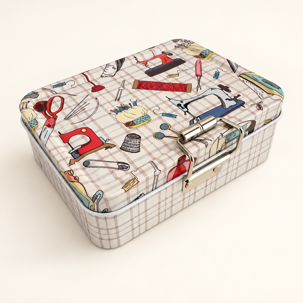Lata Organizadora de Costura Doble Fondo 12 x 9 cm - 5 Diseños