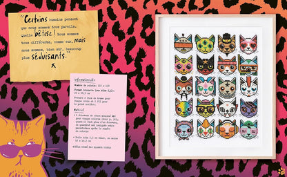 Libro Patrones de Punto de Cruz Chattitude: 20 Diseños Gatunos