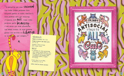Libro Patrones de Punto de Cruz Chattitude: 20 Diseños Gatunos
