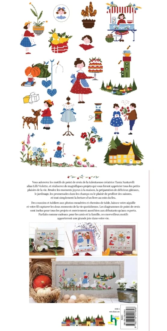 Libro Patrones de Punto de Cruz "Bonitas Escenas" de Lilli Violette