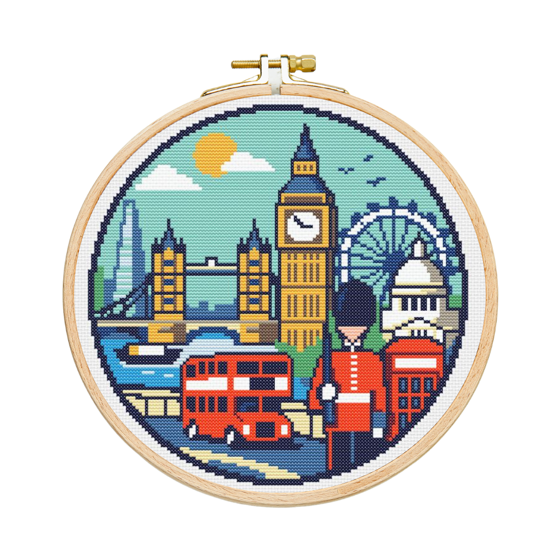Patrón de Punto de Cruz "Little Londres" - CrossGuidetPatterns