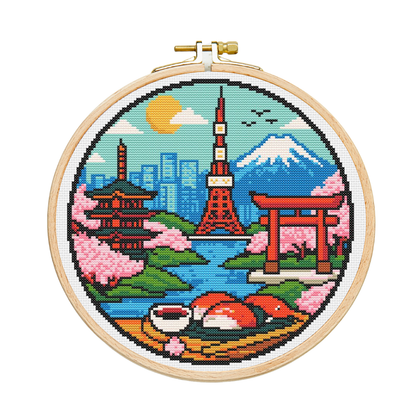 Patrón de Punto de Cruz "Little Tokyo" - CrossGuidetPatterns