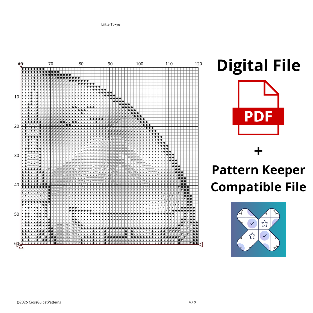 Patrón de Punto de Cruz "Little Tokyo" - CrossGuidetPatterns