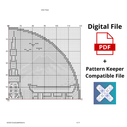Patrón de Punto de Cruz "Little Tokyo" - CrossGuidetPatterns