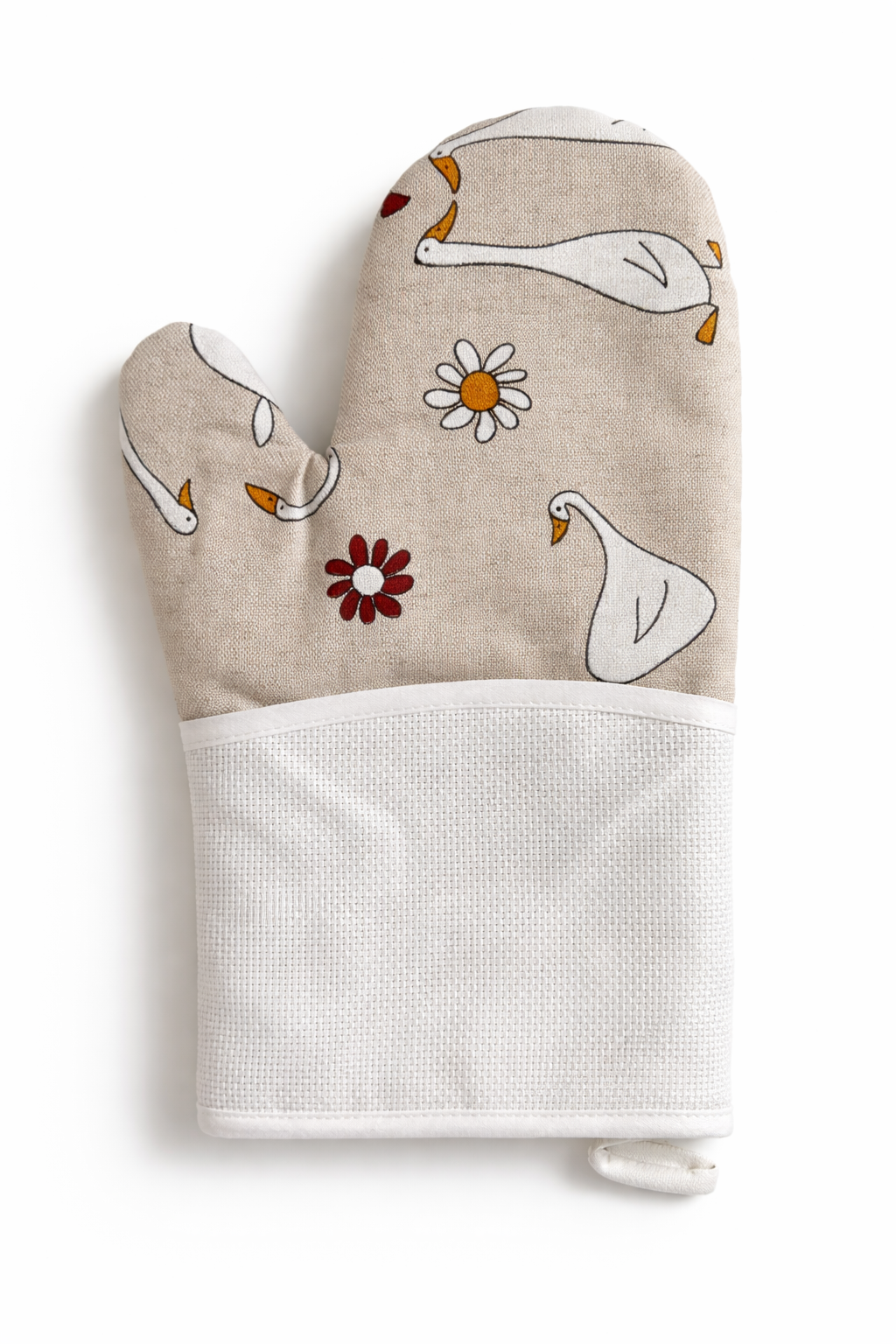 Set Manopla + Agarraderos de Cocina para Bordar "Pato" - BM Ricami