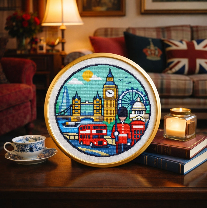 Patrón de Punto de Cruz "Little Londres" - CrossGuidetPatterns