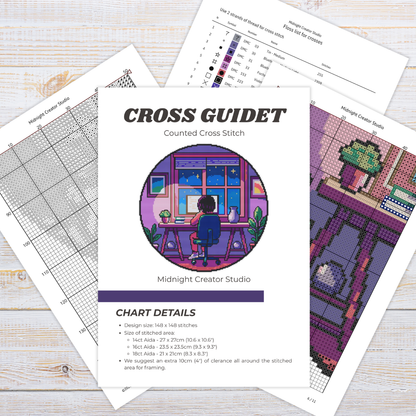 Patrón de Punto de Cruz "Midnight Creator Studio" - CrossGuidetPatterns