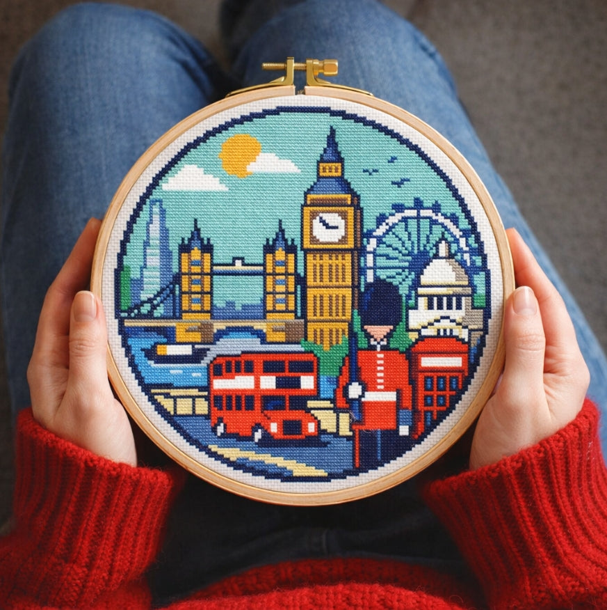 Patrón de Punto de Cruz "Little Londres" - CrossGuidetPatterns