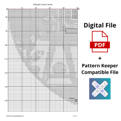 Patrón de Punto de Cruz "Midnight Creator Studio" - CrossGuidetPatterns