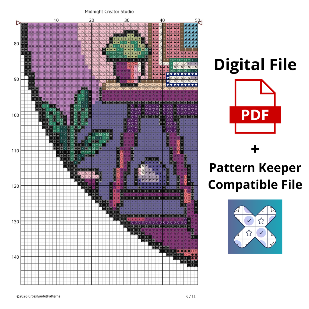 Patrón de Punto de Cruz "Midnight Creator Studio" - CrossGuidetPatterns