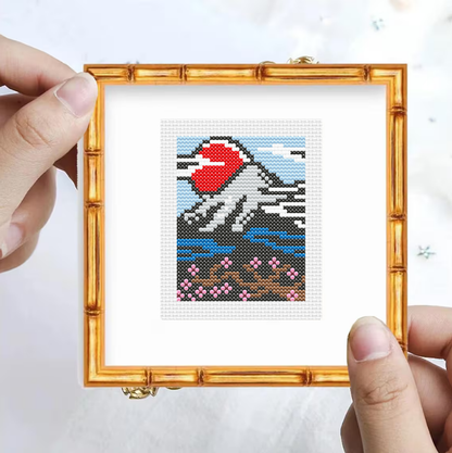 Mini Patrón de Punto de Cruz "Mini Monte Fuji" - CrossGuidetPatterns