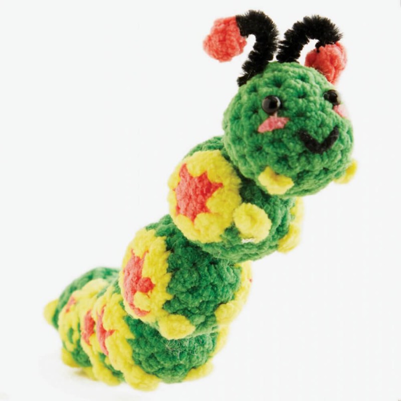 Patrón crochet oruga DMC Happy Chenille