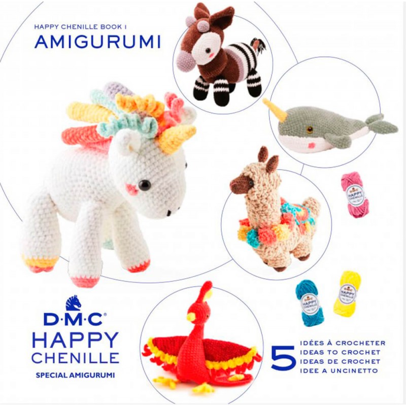 Libro de Creación de Amigurumis - Animales Fantásticos - DMC Happy Chenille Nº 1