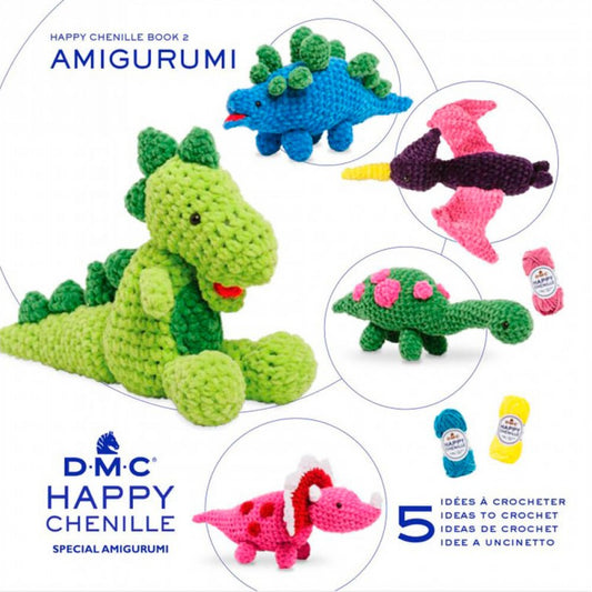 Libro de Creación de Amigurumis - Dinosaurios - DMC Happy Chenille Nº 2