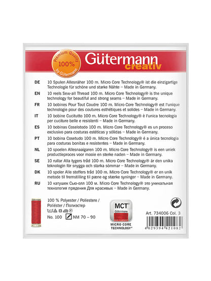Set de Hilos Gütermann Coselotodo 100m - Colores Vivos - 10 Bobinas