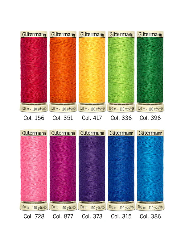 Set de Hilos Gütermann Coselotodo 100m - Colores Vivos - 10 Bobinas