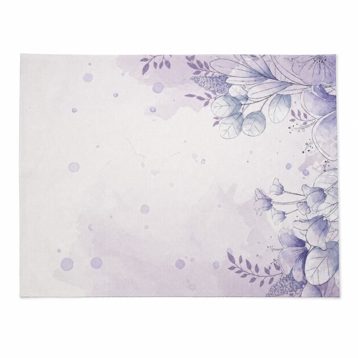Tela Aida impresa precortada Flores Lila de Loisirs Créatifs en formato 30x40 cm con estampado floral acuarelado en tonos lila sobre fondo claro.