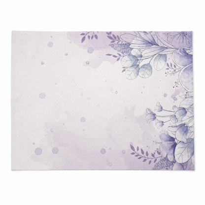 Tela Aida impresa precortada Flores Lila de Loisirs Créatifs en formato 30x40 cm con estampado floral acuarelado en tonos lila sobre fondo claro.