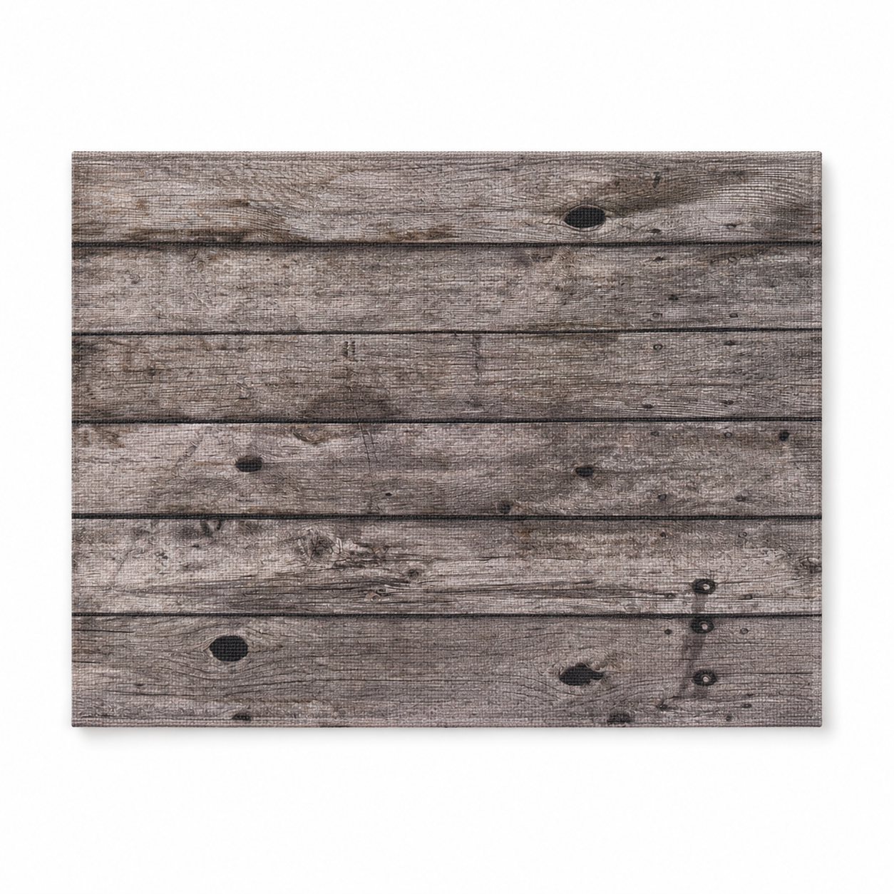 Tela Aida impresa precortada Madera Rústica de Loisirs Créatifs en formato 30x40 cm con estampado de tablas de madera envejecida.