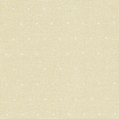 Tela Lugana 25ct Zweigart Wish beige con diseño Mini Dots de puntos blancos para bordado decorativo, punto de cruz y técnicas detalladas