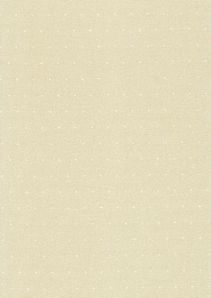 Tela Lugana 25ct Zweigart Wish beige con diseño Mini Dots de puntos blancos para bordado decorativo, punto de cruz y técnicas detalladas