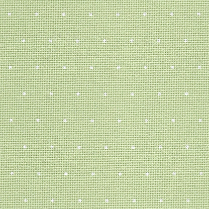 Tela Lugana 25ct Zweigart Wish verde con diseño Mini Dots de puntos blancos para bordado decorativo, punto de cruz y técnicas detalladas