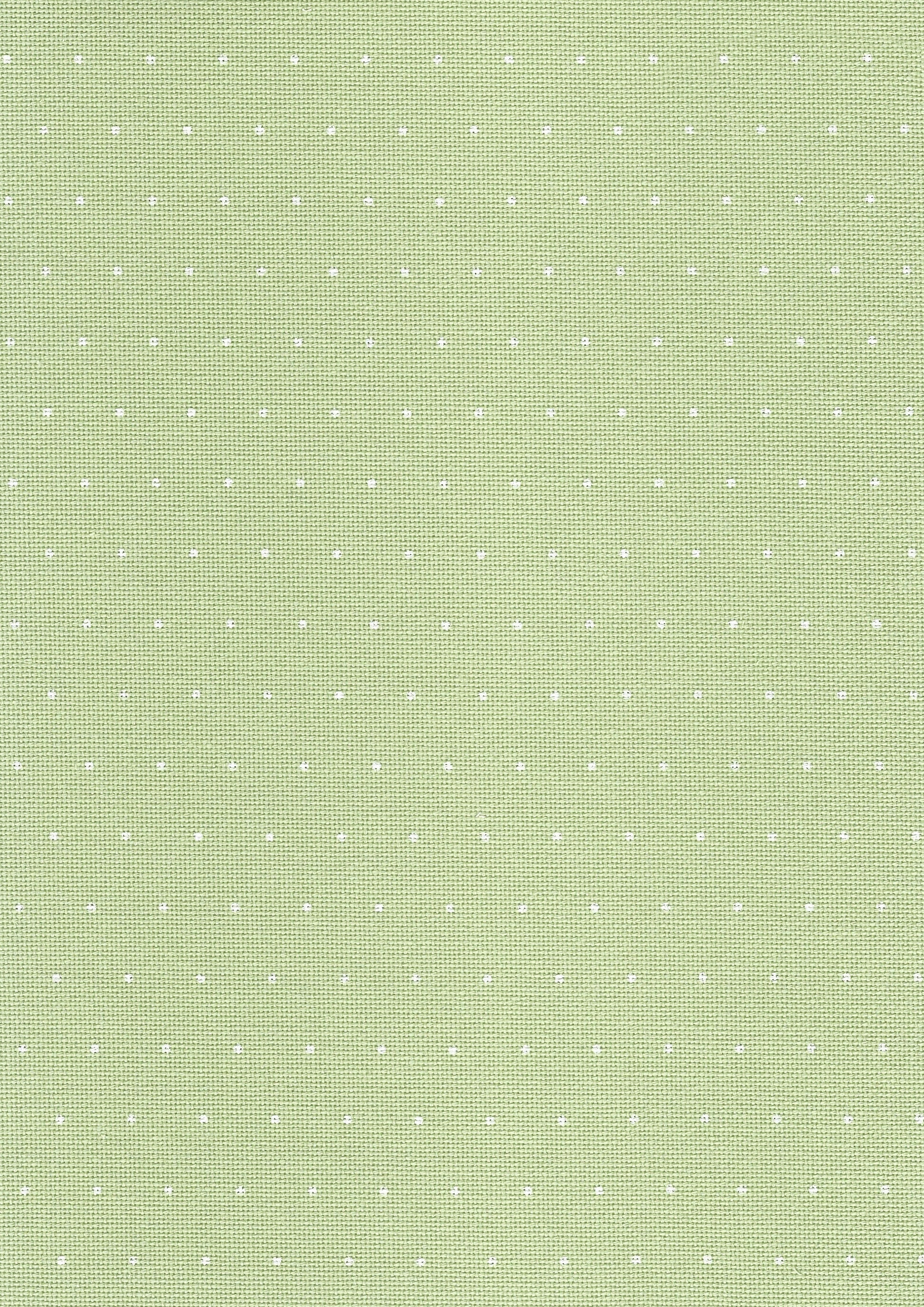 Tela Lugana 25ct Zweigart Wish verde con diseño Mini Dots de puntos blancos para bordado decorativo, punto de cruz y técnicas detalladas