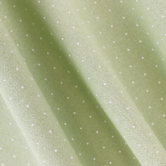 Tela Lugana 25ct Zweigart Wish verde con diseño Mini Dots de puntos blancos para bordado decorativo, punto de cruz y técnicas detalladas