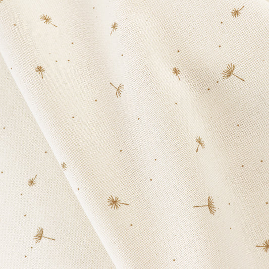 Tela Lugana 25ct Zweigart Wish beige con diseño de dientes de león marrón claro para bordado y punto de cruz detallado y decorativo