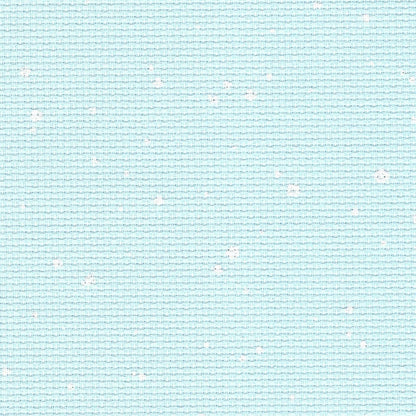 Tela Aida 14 ct Zweigart Splash Azul con motas blancas, ideal para bordado y punto de cruz con temáticas invernales, infantiles o mágicas. 100% algodón