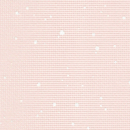 Tela Aida 14 ct Zweigart Splash Rosa con motas blancas, ideal para bordado y punto de cruz con temáticas románticas, infantiles o mágicas. 100% algodón.