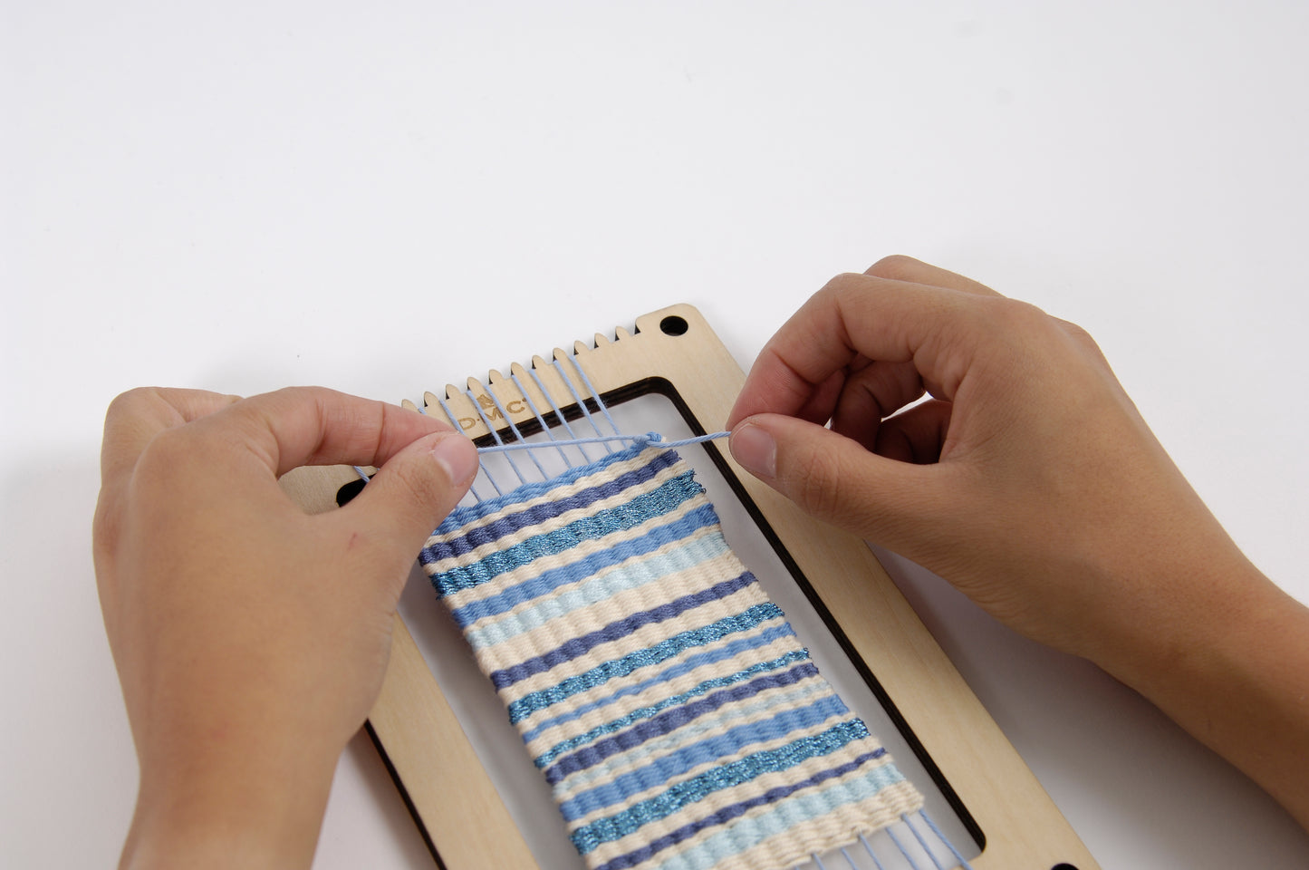 Juego de 2 telares de madera DMC con accesorios para tejer manualidades textiles