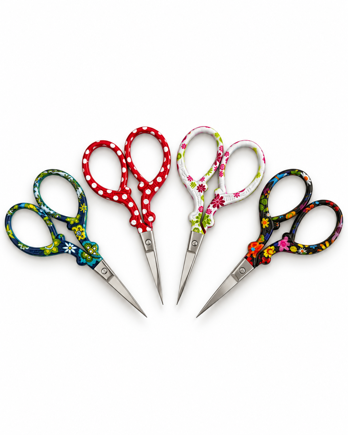 Tijeras de bordado de 9,3cm con estampados decorativos